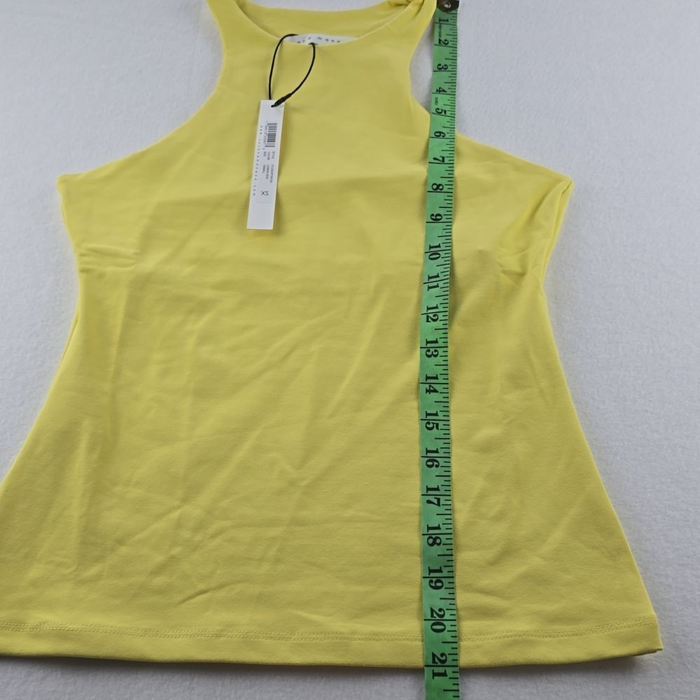 Susana Monaco‎ -379 NWT Racerback Tank Top In Lemon Zest Yellow XS - Picture 6 of 7